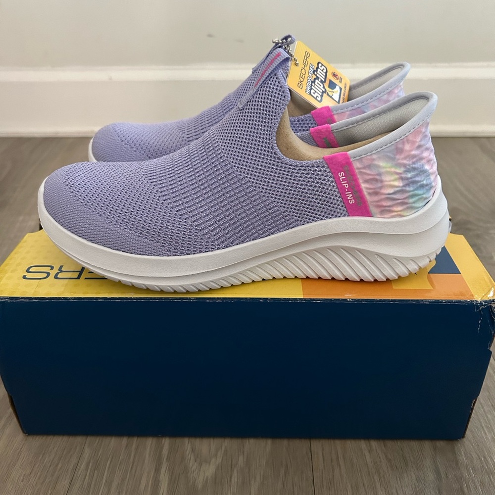 Skechers Kids' Lavender Slip-On Sneakers